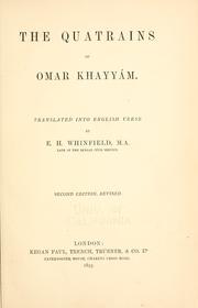 Cover of: The quatrains of Omar Khayyám by Omar Khayyam
