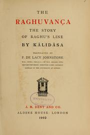Cover of: The Raghuvança: the story of Raghu's line