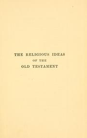Cover of: The religious ideas of the Old Testament