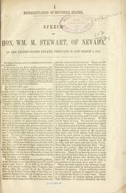 Cover of: Representation of southern states. by William M. Stewart