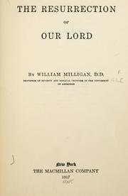 Cover of: resurrection of Our Lord