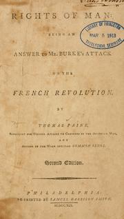 Cover of: Rights of man by Thomas Paine