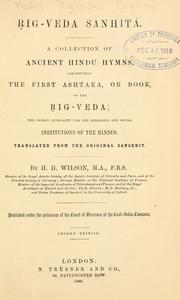 Cover of: Rig-veda Sanhitá: a collection of ancient Hindu hymns