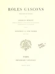 Cover of: Rôles gascons.