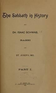 Cover of: The Sabbath in history by Isaac Schwab