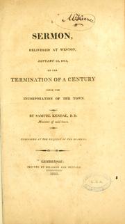 Cover of: sermon, delivered at Weston, January 12, 1813