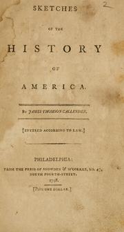 Cover of: Sketches of the history of America.