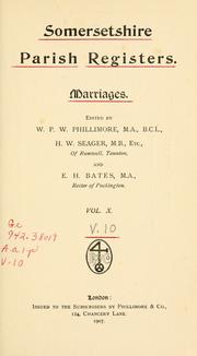 Cover of: Somerset parish registers.: Marriages.