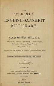 Cover of: student's English-Sanskrit dictionary