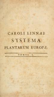 Cover of: Systema plantarum Europae by Carl Linnaeus
