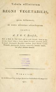 Cover of: Tabula affinitatum regni vegetabilis