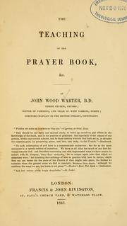 Cover of: The teaching of the Prayer book, etc