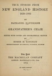 Cover of: True stories from New England history by Nathaniel Hawthorne