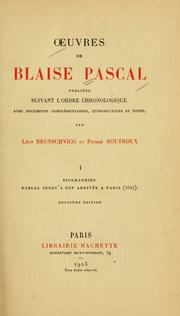 Cover of: uvres de Blaise Pascal by Blaise Pascal