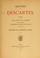 Cover of: Œuvres de Descartes