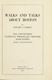 Cover of: Walks and talks about Boston