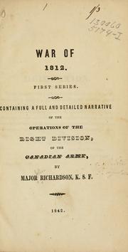 Cover of: War of 1812.: First series.