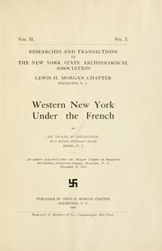 Cover of: Western New York under the French by Frank Hayward Severance