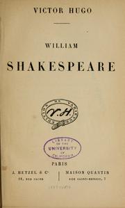 Cover of: William Shakespeare.