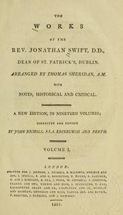 Cover of: The works of the Rev. Jonathan Swift by Jonathan Swift