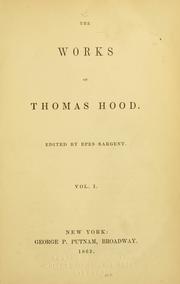 Cover of: works of Thomas Hood