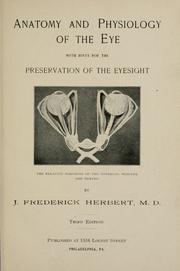 Cover of: Anatomy and physiology of the eye by John Frederick Herbert