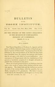 Cover of: Bulletin of the Essex Institute.