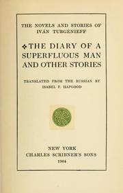 Cover of: The diary of a superfluous man: and other stories