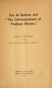Cover of: Eça de Queiroz and "The Correspondence of Fradique Mendes." by Prestage, Edgar