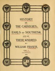 Cover of: History of the Carnegies, Earls of Southesk, and of their kindred.