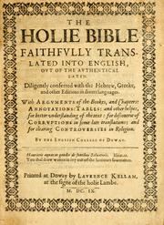 Cover of: The Holie Bible by by the English College of Doway.