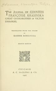 Cover of: The journal of Countess Françoise Krasinska: great grandmother of Victor Emmanuel