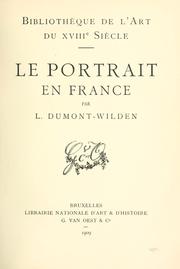 Cover of: Le portrait en France