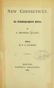 Cover of: New Connecticut. by Amos Bronson Alcott