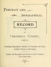 Cover of: Portrait and biographical record of Guernsey County, Ohio by 