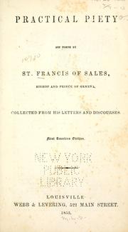 Practical piety by Francis de Sales