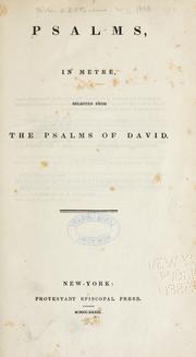 Cover of: Psalms, in metre by 