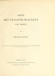 Cover of: Skizze des Fellichi-Dialekts von Mosul