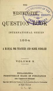 Cover of: Westminster question book |