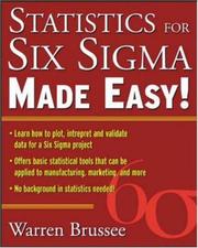 Cover of: Statistics for Six Sigma Made Easy