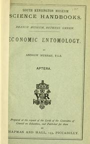 Cover of: Economic entomology