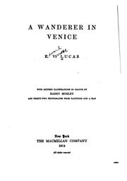 Cover of: A wanderer in Venice