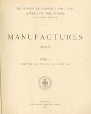 Cover of: Manufactures, 1905