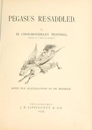 Cover of: Pegasus re-saddled by H. Cholmondeley-Pennell
