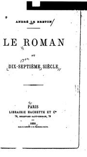 Cover of: Le roman de dix-septième siècle