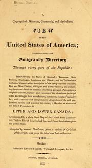 Cover of: A geographical, historical, commercial, and agricultural view of the United States of America by Daniel Blowe