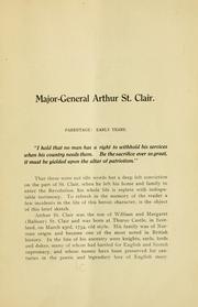 Cover of: Major-General Arthur St. Clair: a brief sketch