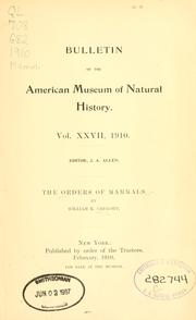 Cover of: orders of mammals