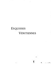 Cover of: Esquisses vénitiennes