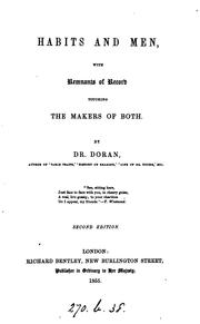 Cover of: Habits and men by Doran Dr.
